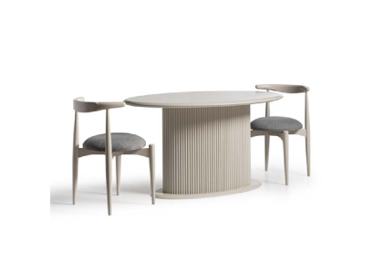 Essgruppe Komplette Esszimmer Esstisch Stühle 5tlg Beige Luxus Modern