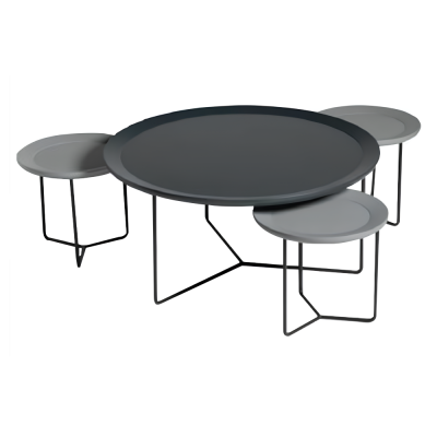 Couchtisch Gruppe Kaffeetisch Sofatisch Beistelltisch Schwarz Tisch