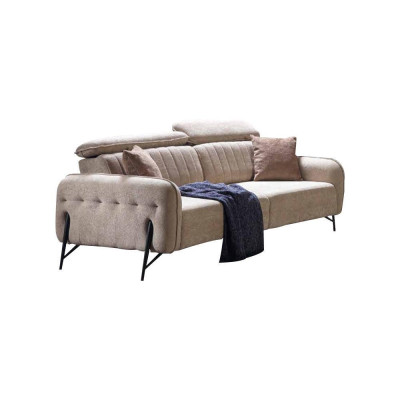 Designer Beiges Wohnzimmer Sitzgarnitur 2x Sofas 2x Sessel Luxus Möbel