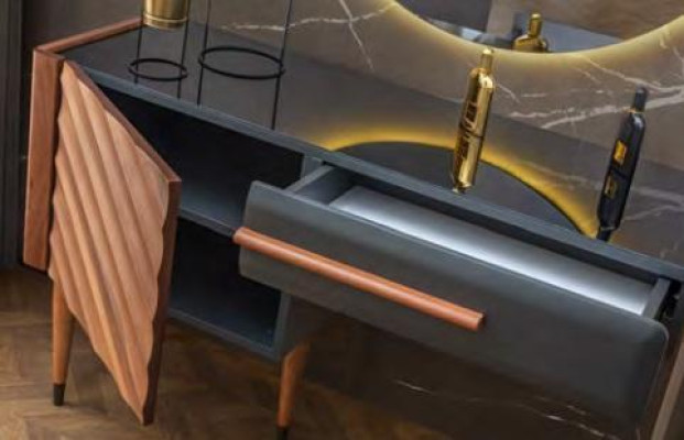 Stilvoller Holz Schminktisch Designer Schlafzimmer Möbel Kosmetiktisch