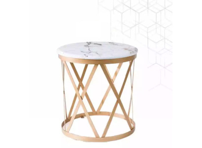 Wohnzimmer Beistelltisch gold Modern Möbel Material Edelstahl Design neu