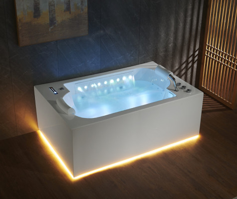 Badewanne Wanne Indoor Whirlpool Badewanne Spa Wanne LED 180x120
