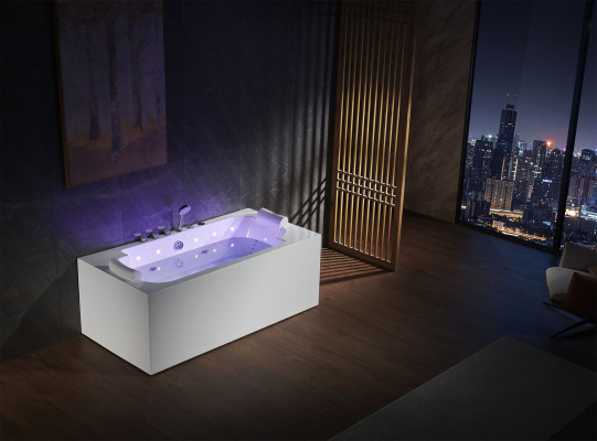 Whirlpool LED Wanne Spa Indoor Badewanne Whirlwanne Hydrotherapie