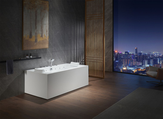 Whirlpool LED Wanne Spa Indoor Badewanne Whirlwanne Hydrotherapie