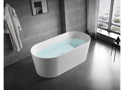 Badezimmer Acryl Badewanne Wanne Weiß Standbadewanne Zeitgenössisch