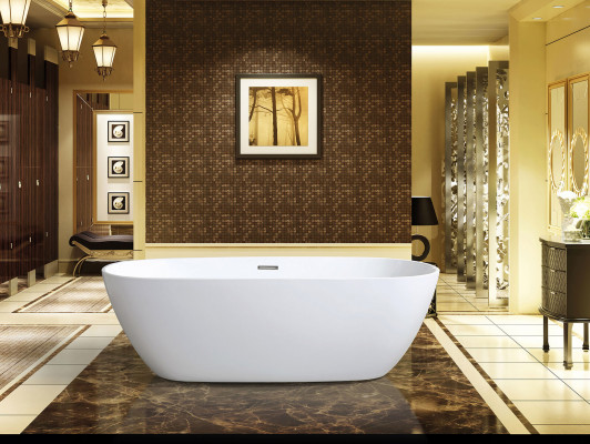 Standbadewanne Badezimmer Acryl Badewanne Wanne Freistehende Weiß