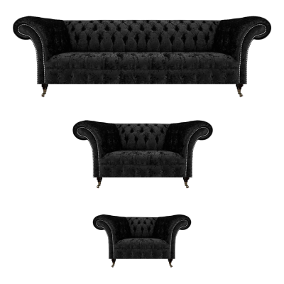 Chesterfield Sofagarnitur 3tlg Komplett Wohnzimmer Sofas Couch Neu Set