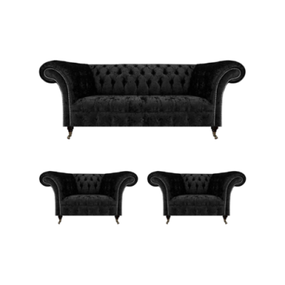 Wohnzimmer Sofa Set Chesterfield Einrichtung Luxus Komplett 2x Sessel