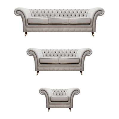 Wohnzimmer Sofas Komplett Sessel Luxus Sitz Grau Chesterfield Polstermöbel