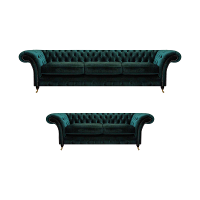 Komplett Möbel Wohnzimmer Sofas 3+2 Sofagarnitur Couchen Chesterfield