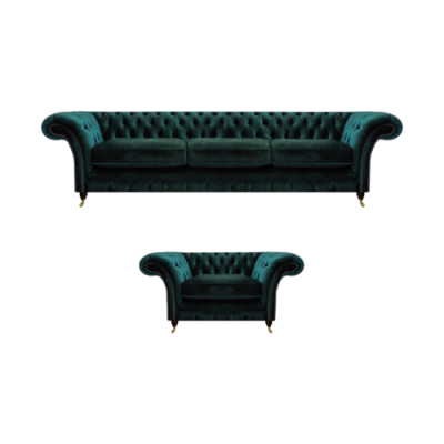 Luxus Komplett Wohnzimmer Sofa Couch Dreisitzer Neu Chesterfield Sessel