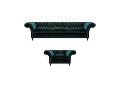 Luxus Komplett Wohnzimmer Sofa Couch Dreisitzer Neu Chesterfield Sessel