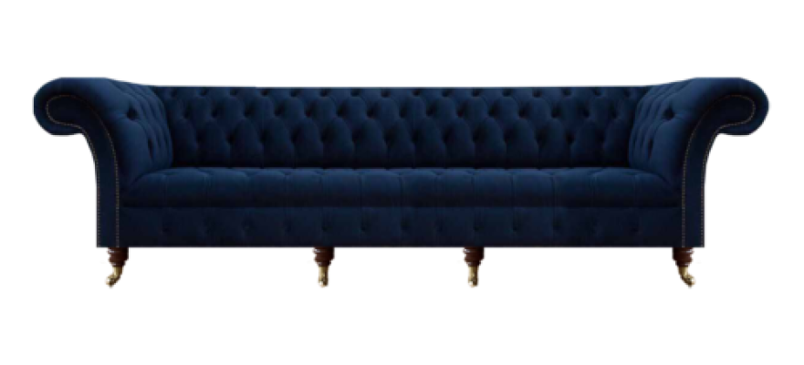 Viersitzer Sofa Couch Wohnzimmer Chesterfield Polstermöbel Design Einrichtung
