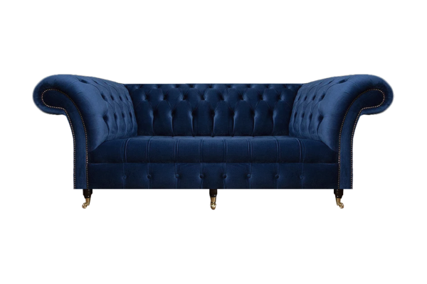 Chesterfield Textil Sofa Dreisitzer Couch Polstermöbel Polstersitz Einrichtung