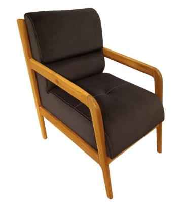 Moderner Blauer Sessel Wohnzimmer Polster Einsitzer Armlehnen Sessel
