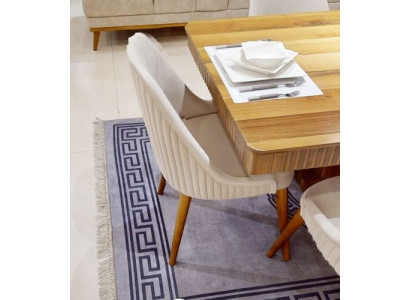 Weißer Esszimmer 1-er Stuhl Designer Küchenstuhl Moderne Polsterstühle