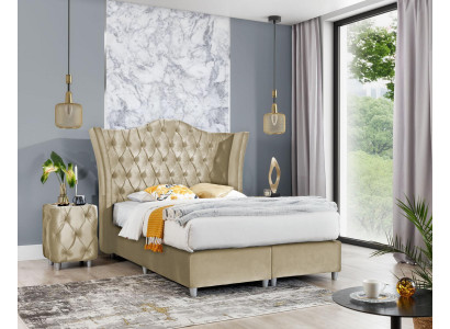 Luxus Schlafzimmer Polsterbett 2x Nachttische Bett 3tlg Set Design Einrichtung