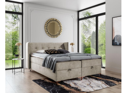 Einrichtung Schlafzimmer Polsterbett Luxus Boxspringbett Doppel Design Möbel