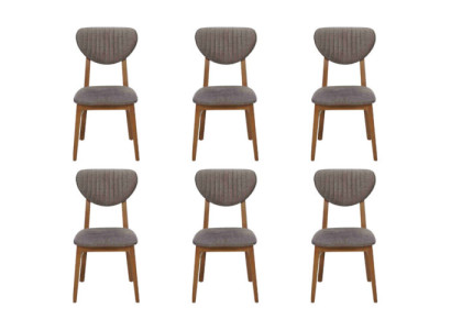 Design Stuhl Sessel Set Esszimmer 6x Stühle Garnitur Polster Design