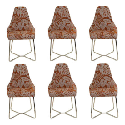 Modern Esszimmerstuhl Küchenstuhl 6x Stühle Lehnstuhl Luxus Mehrfarbig