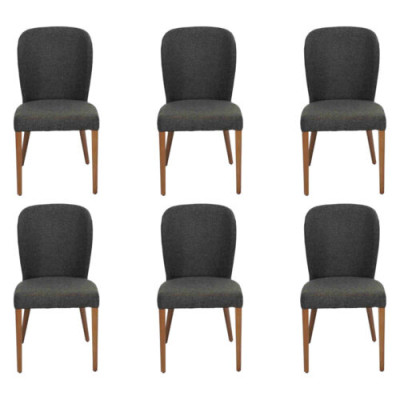 Lehnstuhl Neu Polster Moderne Holz 6x Stühle Luxus Polster Design Stuhl