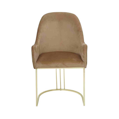 Goldener Edelstahlstuhl Moderner Polster Einsitzer Designer 1x Lehnstuhl