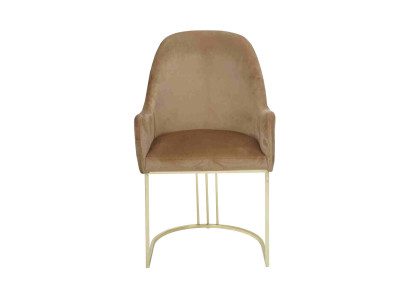 Goldener Edelstahlstuhl Moderner Polster Einsitzer Designer 1x Lehnstuhl
