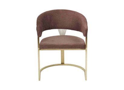Modernes Esszimmer Stuhl Designer Luxus Edelstahl Elemente Textil Neu