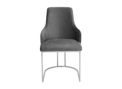 Grauer Polster Metallstuhl Luxuruiöse Esszimmer Sitzstühle Küchen Möbel