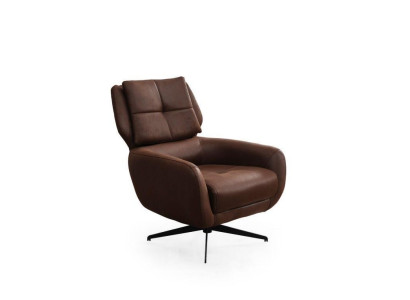 Wohnzimmer Sessel Ohrensessel Stoffsessel Stoff Braun Sitzer Einsitzer