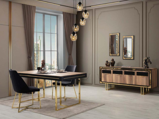 Holzschrank Anrichte Sideboard Braun Schrank Kommode Holz Esszimmer