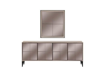 Anrichte Luxus Sideboard Schrank Kommode Holzschrank Holz Weiß Modern