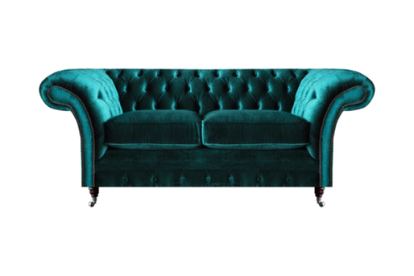 Chesterfield Design Grün Sofa Zweisitzer Sofa Einrichtung Polstermöbel