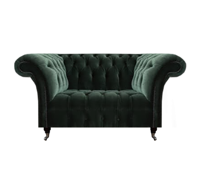 Luxus Schwarz Zweisitzer Sofa Couch Wohnzimmer Polstermöbel Neu Chesterfield