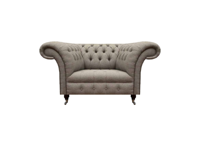 Wohnzimmer Neu Luxus Sessel Chesterfield Grau Polstermöbel Textil Möbel