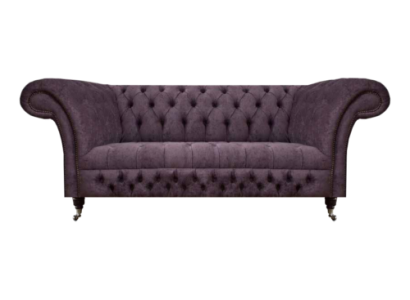 Chesterfield Sofa Zweisitzer Wohnzimmer Couch Luxus Polster Stoff Textil