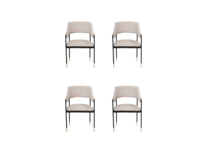 Stilvoll Stuhl Esszimmerstuhl 4x Stühle Weiße Küchenstuhl Lehnstuhl Luxus
