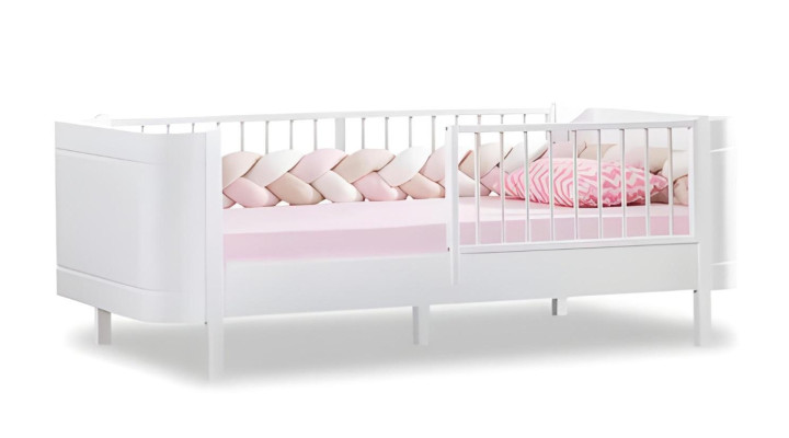 Modern Jugendzimmer Kinderzimmer Weiß Set luxuriöse Bett Kleiderschrank