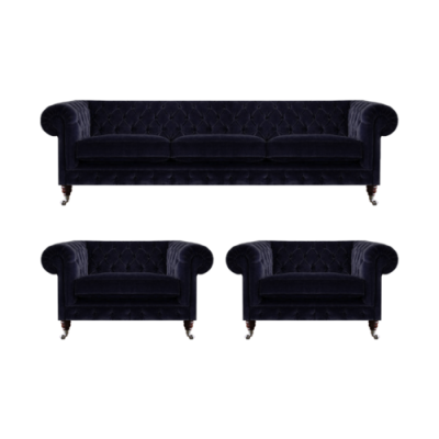 Luxus Sofagarnitur Wohnzimmer 3tlg Set Einrichtung Polstermöbel Chesterfield