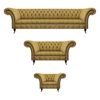 Sofagarnitur Komplett 3tlg Wohnzimmer Chesterfield Sofas Couch Textil Sessel
