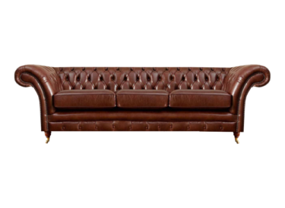 Dreisitzer Sofa Couch Einrichtung Chesterfield Polstersitz Leder Polstermöbel