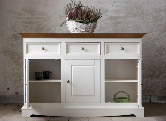 Massive Kommode Schrank Anrichte Sideboard Möbel Kommoden Holz Schränke Landhaus