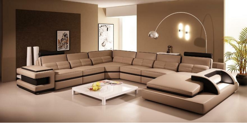 Designer Wohnlandschaft U-Form Couch Ecksofa Polster Garnitur Eckgarnitur Sofa