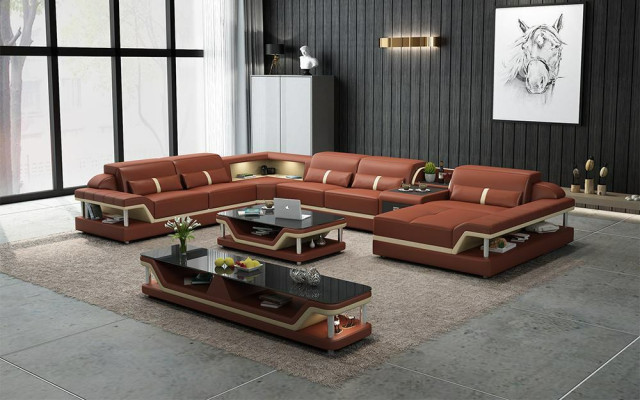 Designer Wohnlandschaft U-Form Couch Ecksofa Polster Garnitur Eckgarnitur