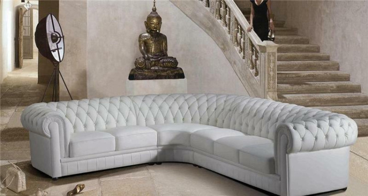 Ledersofa Ecksofa Couch Chesterfield Polster Eckgarnitur Sofa Couchen