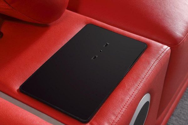 Couch Beleuchtete Leder Ecksofa L Form Sound Led Boxen Modernes