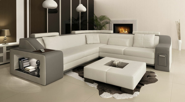 Ecksofa Sofa Polster Couch Wohnlandschaft L Form Couchen Sofas