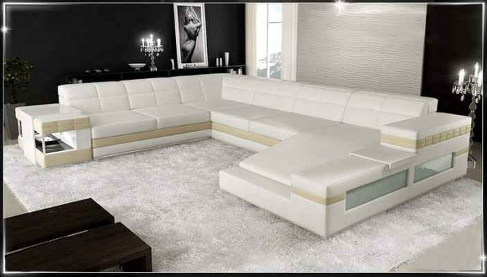 Design Ecksofa Sofa Couch Polster Eckgarnitur Deko Ledersofa Sofas Couchen