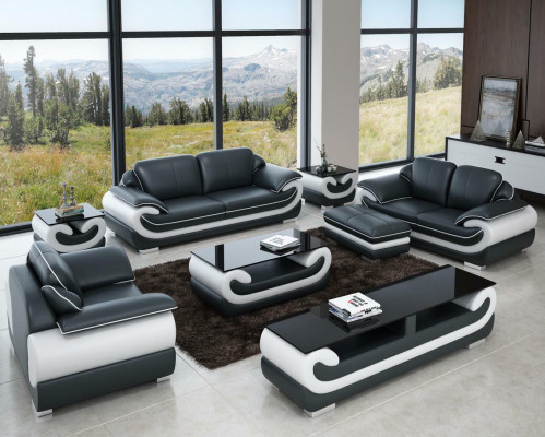 Sofagarnitur 3+2+1 Sitzer + Hocker Set Garnitur Polstersofa Couch