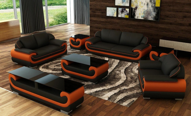 Sofagarnitur 3+2+1 Sitzer + Hocker Set Garnitur Polstersofa Couch